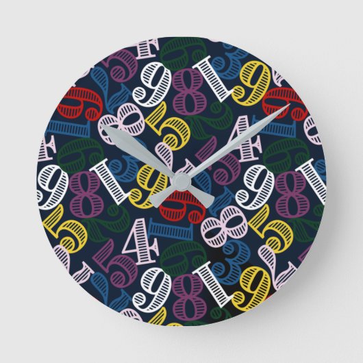 Whatever - Scattered Numbers Large Clock ラウンド壁時計 (正面)
