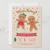 What'sベーキングジンジャーブレッド性別リビール招待状 招待状 (正面)