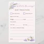 What's Brewing Tea Party Baby Prediction Card チラシ (正面)