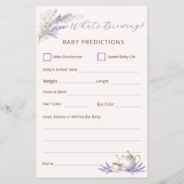 What's Brewing Tea Party Baby Prediction Card チラシ