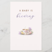 What's Brewing Tea Party Baby Prediction Card チラシ (裏面)