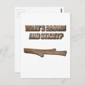 What's Brown and Sticky Joke ポストカード (正面/裏面)