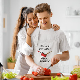 What's Cookin' Good Lookin'のエプロンパーソナライズされたについて スタンダードエプロン