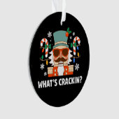 What's Crackin Christmas Nutcracker Funny Xmas オーナメント (正面)