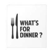 What's For Dinner ノートパッド (正面)