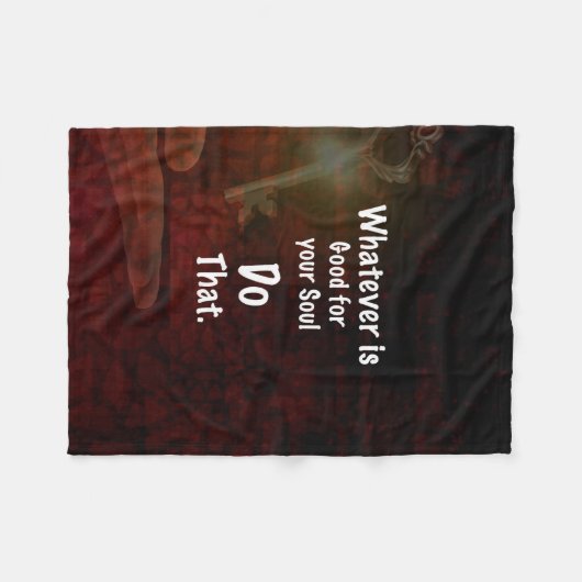 What's Good for your Soul やる気を起こさせる引用文 フリースブランケット (正面(横))