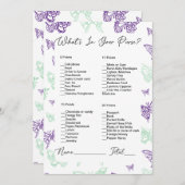 What's In Your Compush Butterflyブライダルシャワー 招待状 (正面/裏面)