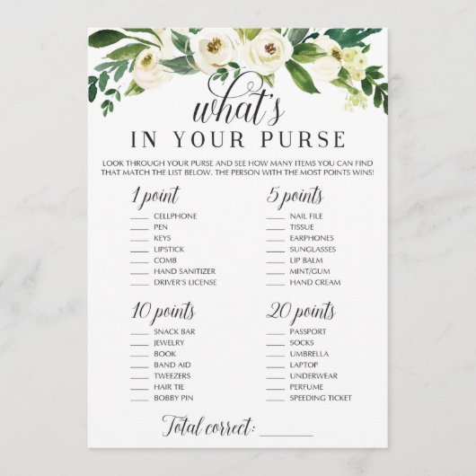 What's In Your Hopping Game forウェディングシャワー 招待状 (正面)