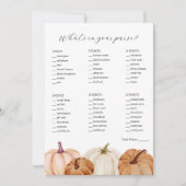 What's in Your Howard Shower Game 招待状 (正面)