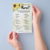 What's in your Howard Sunflowers Shower Game Card チラシ (ハンドル)