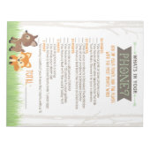 What's In Your Phone Woodland Baby Shower Game ノートパッド (正面)