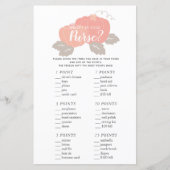 What's in Your Pink Pumpkin Baby Shower Game (正面)