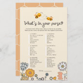 What's In Your Poward Bee Baby Shower Game Card (正面/裏面)