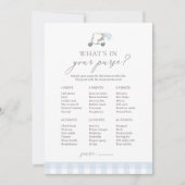 What's in Your Poward Golf Baby Shower Game 招待状 (正面)