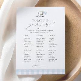 What's in Your Poward Golf Baby Shower Game 招待状