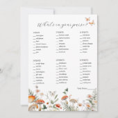 What's in Your Poward Shower Game Card 招待状 (正面)