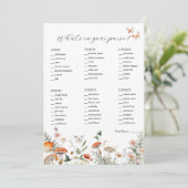 What's in Your Poward Shower Game Card 招待状 (スタンド正面)