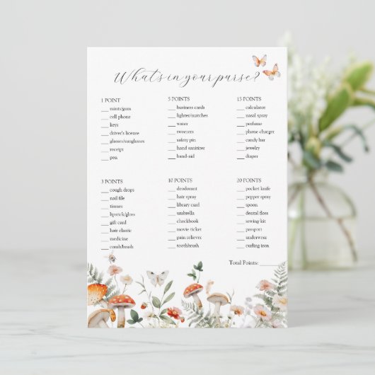 What's in Your Poward Shower Game Card 招待状 (スタンド正面)