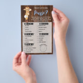 What's In Your Powboy Baby Showerゲームカード チラシ (ハンドル)