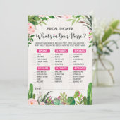 What's in Your Powsing Fiestaブライダルシャワーゲーム 招待状 (スタンド正面)