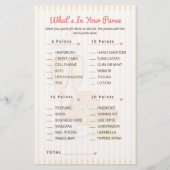 What's in your Purse Bridal Shower Game (正面)