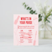 What's in Your Purse Bridal Shower Game Spa Pajama (スタンド正面)