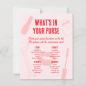 What's in Your Purse Bridal Shower Game Spa Pajama (正面)