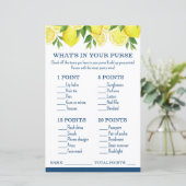 What's in Your Purse Lemon Bridal Shower Game (スタンド正面)