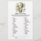 What's In Your Purse Puppy Baby Shower Game Card 便箋 (正面)