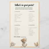 Whats in your purse? Whimsical Pajama Animals 便箋 (正面)