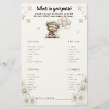 Whats in your purse? Whimsical Teddy Bear Game