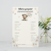 Whats in your purse? Whimsical Teddy Bear Game 便箋 (スタンド正面)