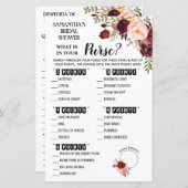 What's in your Whopshair Englishゲースペインのム (正面/裏面)