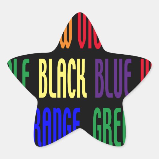 What's My Color 星シール (正面)