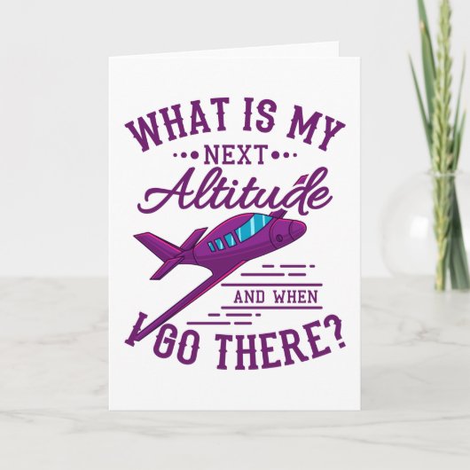 What'S Next Altitude おもしろい Aviationパイロット カード (正面)