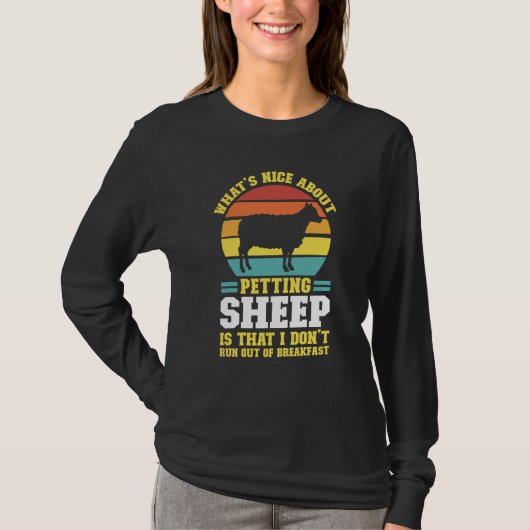 what's nice about petting sheep farming animal tシャツ (正面)