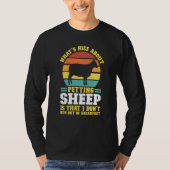 what's nice about petting sheep farming animal tシャツ (正面)
