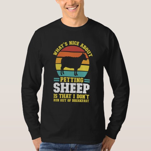what's nice about petting sheep farming animal tシャツ (正面)