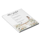 Whats on your phone? Baby Shower Game ノートパッド (アングル)