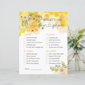 What's On Your Phone Beeテーマのベビーシャワーゲーム (スタンド正面)