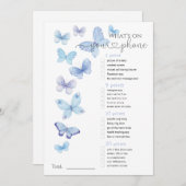 What's on Your Phone Blue Journeyゲーム 招待状 (正面/裏面)