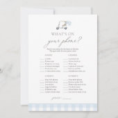 What's on Your Phone Golf Shower Game 招待状 (正面)