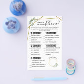 What's on your Phone Greenery Shower Game Card チラシ (シングル)