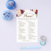 What's on your Phone Marsala Shawer Game Cardの略 チラシ (シングル)