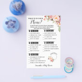 What's on your Phone Pink Baby Shower Game Card チラシ (シングル)
