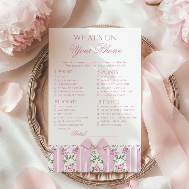 What's on your phone Pink Love Shack Coquette Game (クリエイターアップロード済み)