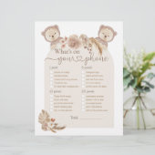 What's On Your Phone Twins Bear Baby Showerゲーム (スタンド正面)