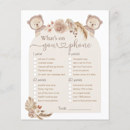 What's On Your Phone Twins Bear Baby Showerゲーム