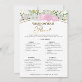 What's On Your Phone Wildflowerブライダルシャワーカード 招待状 (正面)