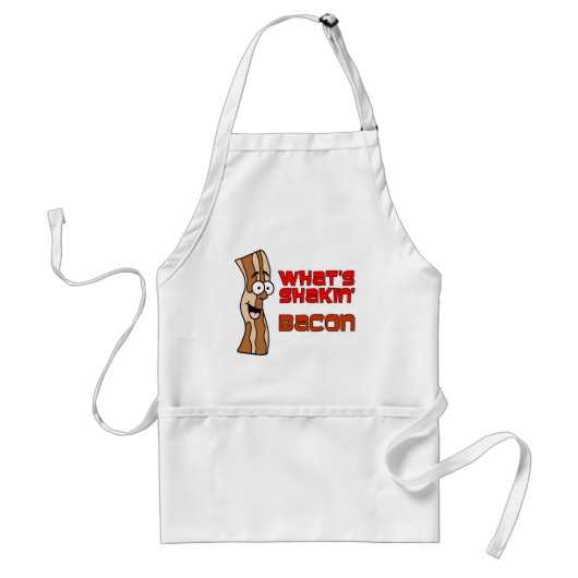 What's Shakin' Bacon Cartoon Emプロン スタンダードエプロン (正面)